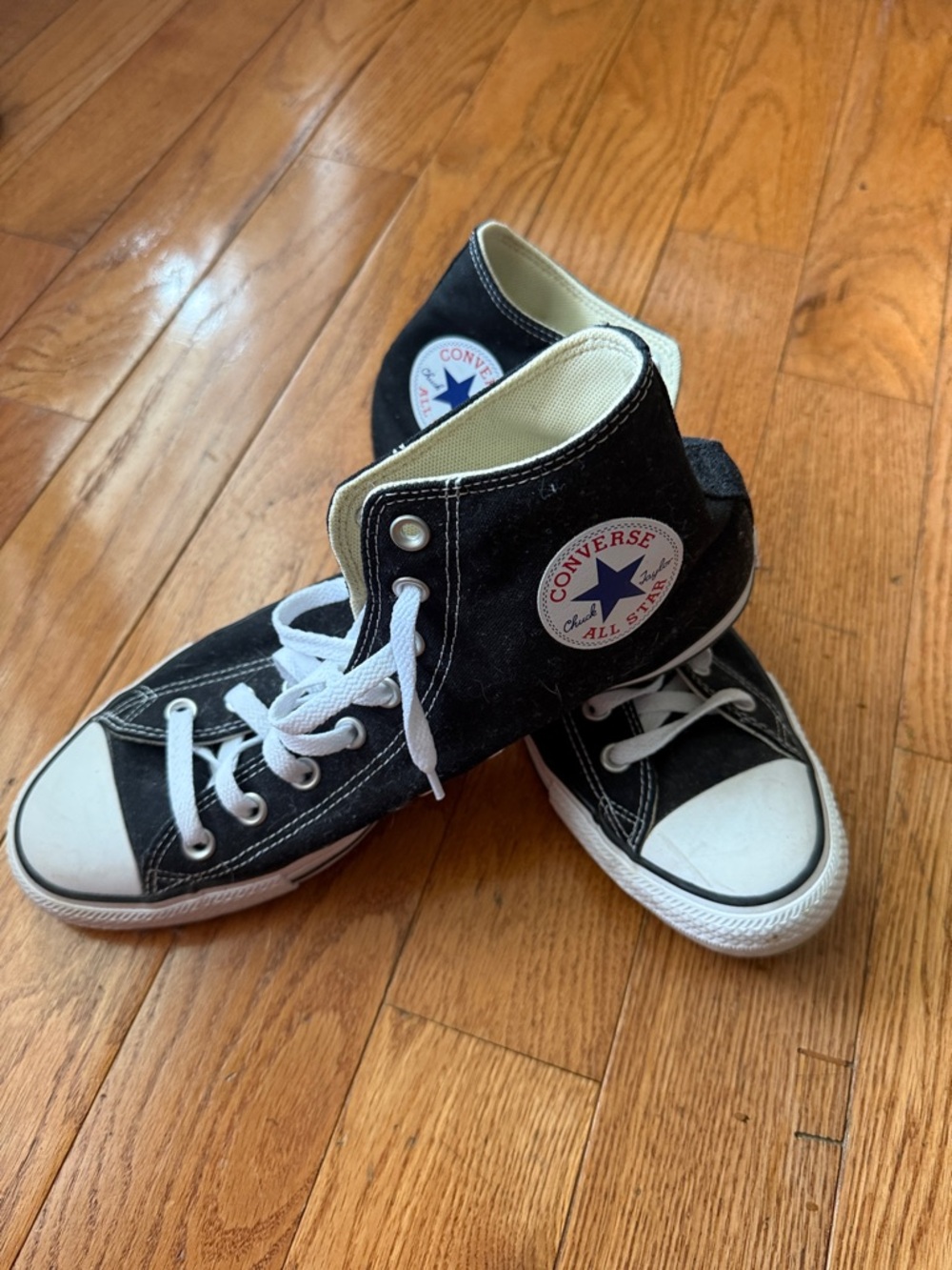 Converse Black and White High Top Sneakers